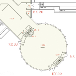 Ground floor plan of the building