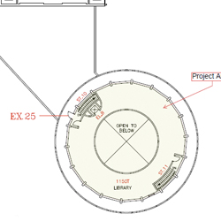 Second floor plan of the building